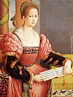 Portrait Of A Lady by Francesco Ubertini Bacchiacca II